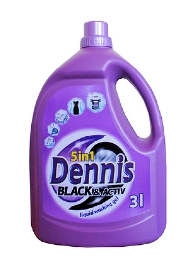 DENNIS Black & Activ prací gel na černé prádlo 3l